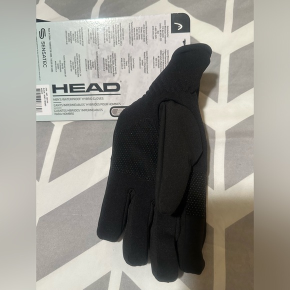 HEAD Men’s Waterproof Hybrid Gloves-Black/ Size: Medium (NWT) - Picture 8 of 8